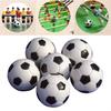 6Pcs 32mm Mini Black + White Plastic Table Football Balls Games Toy Accessories