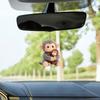 2D Monkey Car Hanging Ornament Acrylic Car Rearview Mirror Accessories Cute Monkey Holding