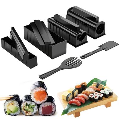 3/10pcs Sushi Maker Equipment Kit Japanese Rice Ball Fork Spatula Cake Roll Mold Sushi Making Tools Mould Kitchen Accessories