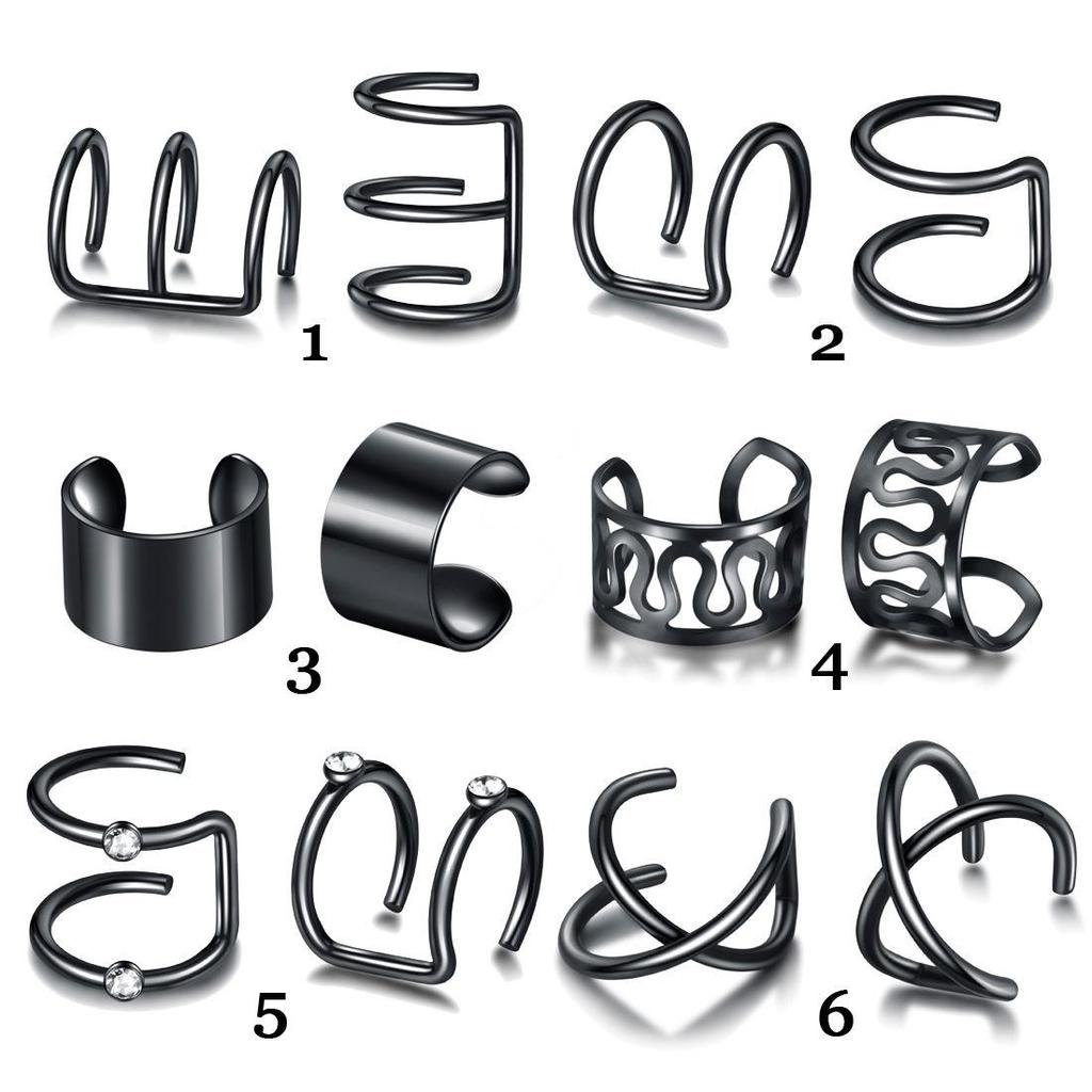 Stainless Steel Ear Clips, No Piercing Required - Simple and Stylish Earrings for Bold Personalities.
