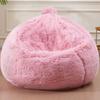 Comfy Soft Fluffy Plush Lazy Sofa Cover Large Size Round Bean Bag Chair Cover Cozy Colorful Beanbag Sofa Cover Dorm Room