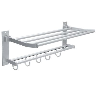 2-tier Bathroom Towel  Rack Holder Wall  Mount Hotel Toilet Shower  Organizer