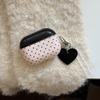 Fashion Simple Black Polka Dot Transparent Silicone Shockproof Earphone Case for AirPods 2 3 4 Pro3 With Pendant Fall Protection