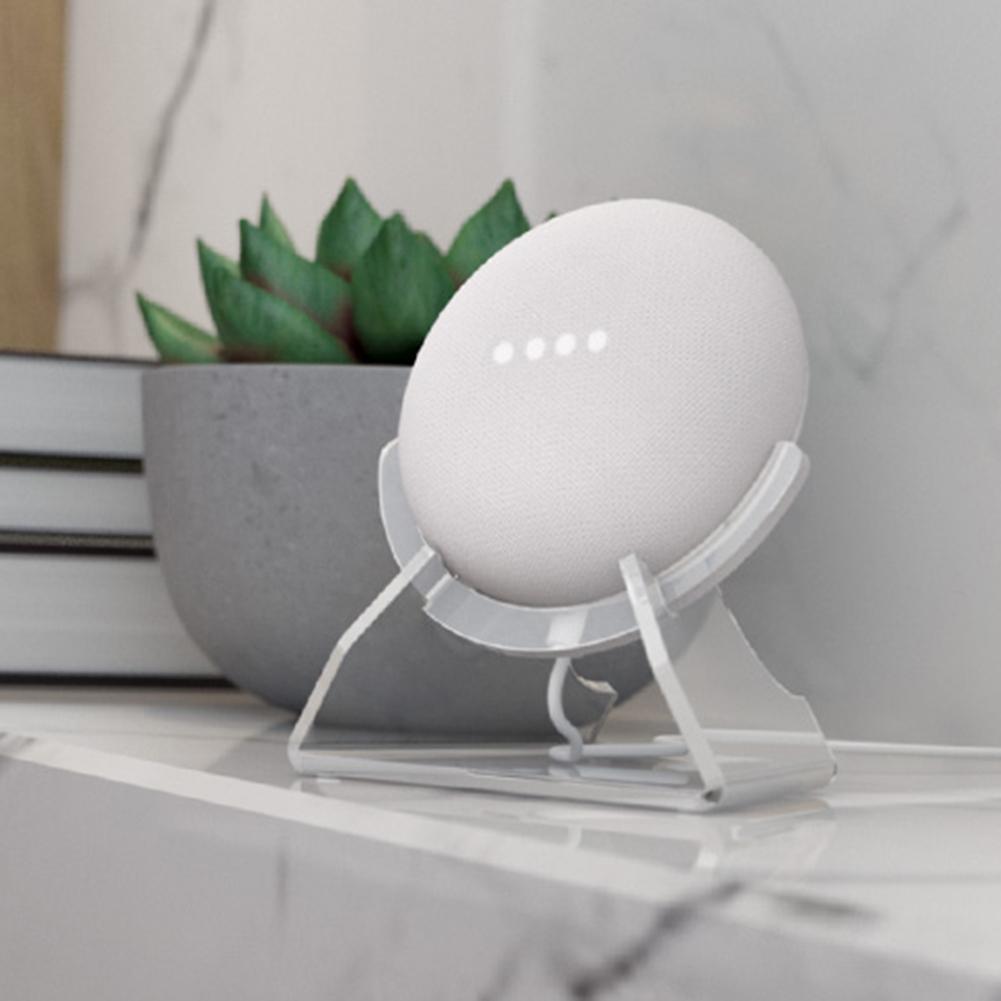 Upright Stand Acrylic Speaker Stand Desktop Holder for Nest Mini Speaker Accessories