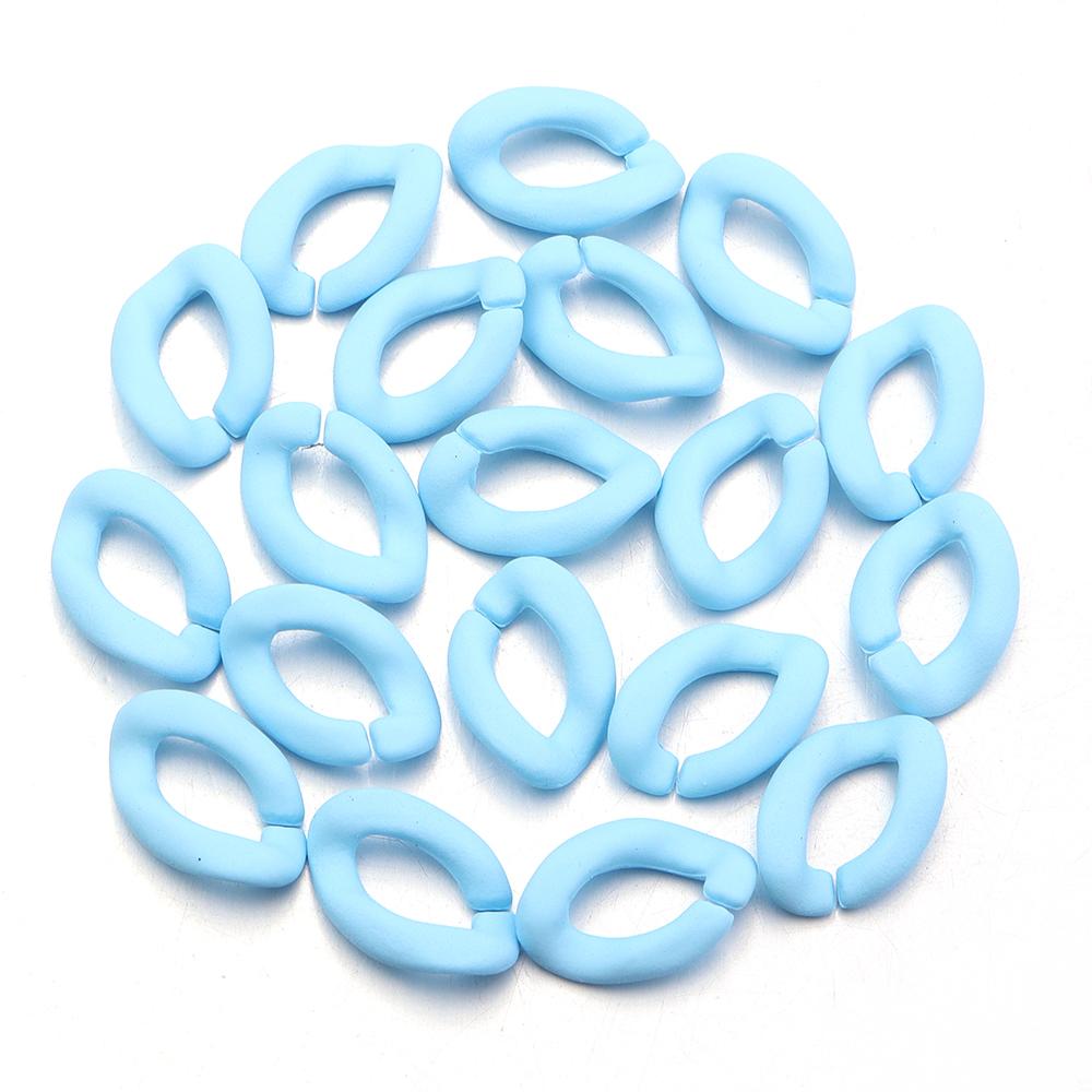 20pcs 17x11mm Acrylic Link Chain Candy Color Assembled Parts Loose Beads for DIY Jewelry Making Bracelets Necklace Accessories