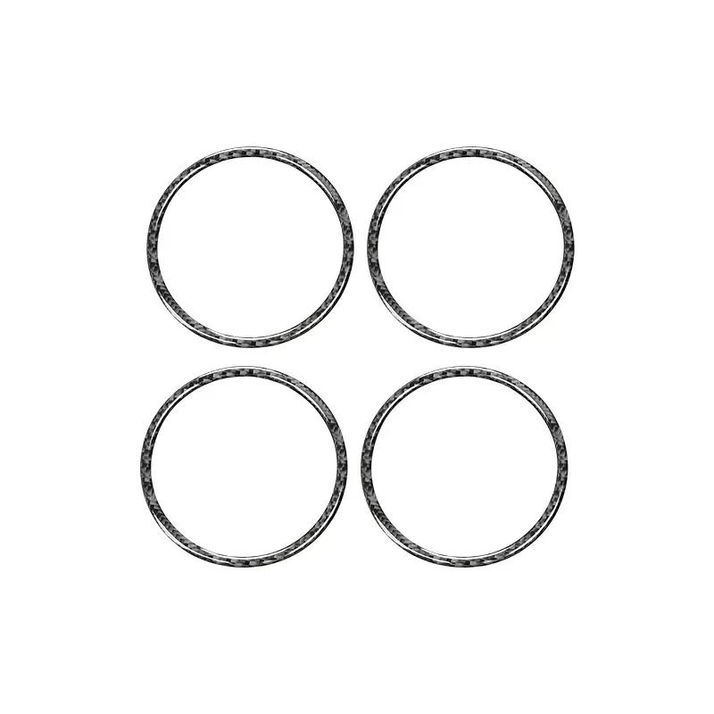Carbon Fiber Car Door Horn Speaker Panel Frame Decoration Sticker For Mercedes Benz 2016- C Class GLC W205 Interior Parts