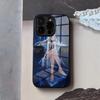 Süße Cartethyia Wuthering Waves Handyhülle Für IPhone 17 Air 16 E Pro Max 15 14 13 Mini 12 Pro 11 Max Plus Schwarze Glasabdeckung