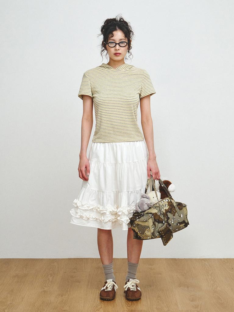 Peullijeupeulojegteu Can_Can Frill Skirt, White