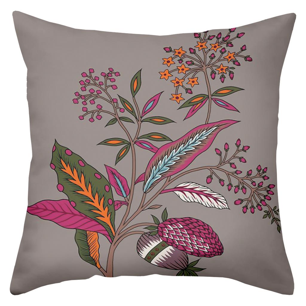 1 Pieces -2D Flat Printing Floral Patterned Cushion Pillow Decor Polyester Pillowcase Sofa Decorative Cushion Cover