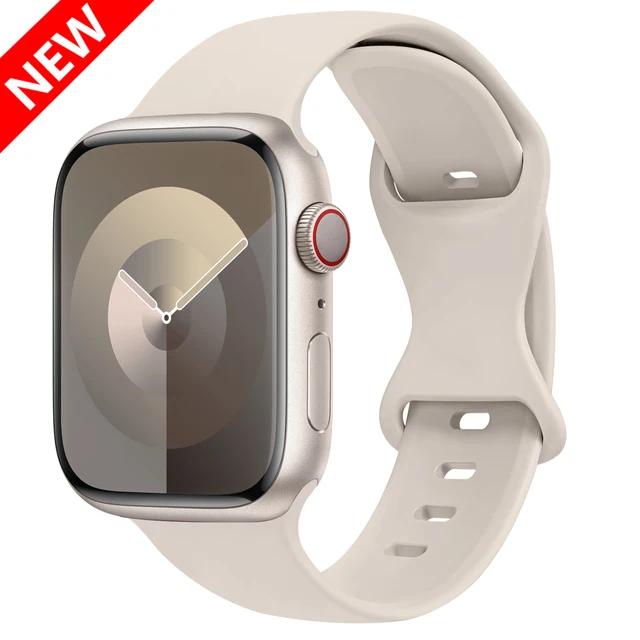 Band for apple watch strap 44mm 40mm 45mm 49mm 41mm 42mm silicone correas bracelet iwatch series 6 7 8 9 ultra 2 se 3 10 11 46mm