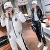 Winter Cotton Clothes Cotton Jackets Cotton Pants Sports Fashion Two-piece Set Women's Fitness Running Clothes Loose Korean Set