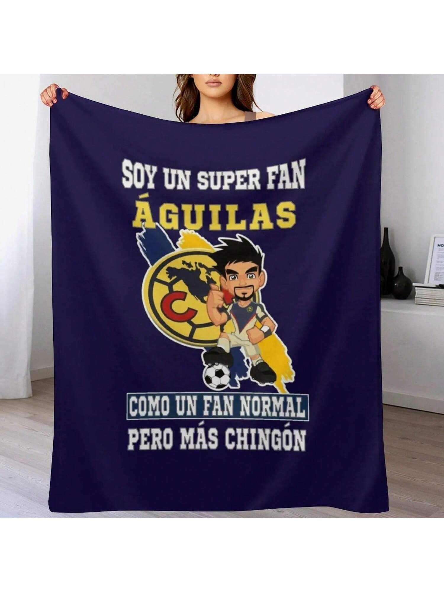 

Aguilas Del America Мексиканский Футбол Футбольный Фан Aguilas Лига MX Плед для Роскошного Накидывания Дремоты Термоодеяла 75X95CM серый