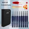 Soft Grip Crochet Hook Set with Case Stainless Steel Knitting Needles for Yarn, Sweaters Includes Ergonomic Handles, Pointed Tips, Scissors
