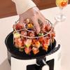 Griglia Verticale in Acciaio Inossidabile Porta Griglia per Friggitrice ad Aria Spiedini Grigliati Strumento per Carne Grigliata Accessorio per Cucina Forno Friggitrice ad Aria