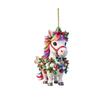 Christmas Pony Ornament 2D Acrylic Hanging Decor for Car And Tree Cute Horse Design Holiday Gift for Kids