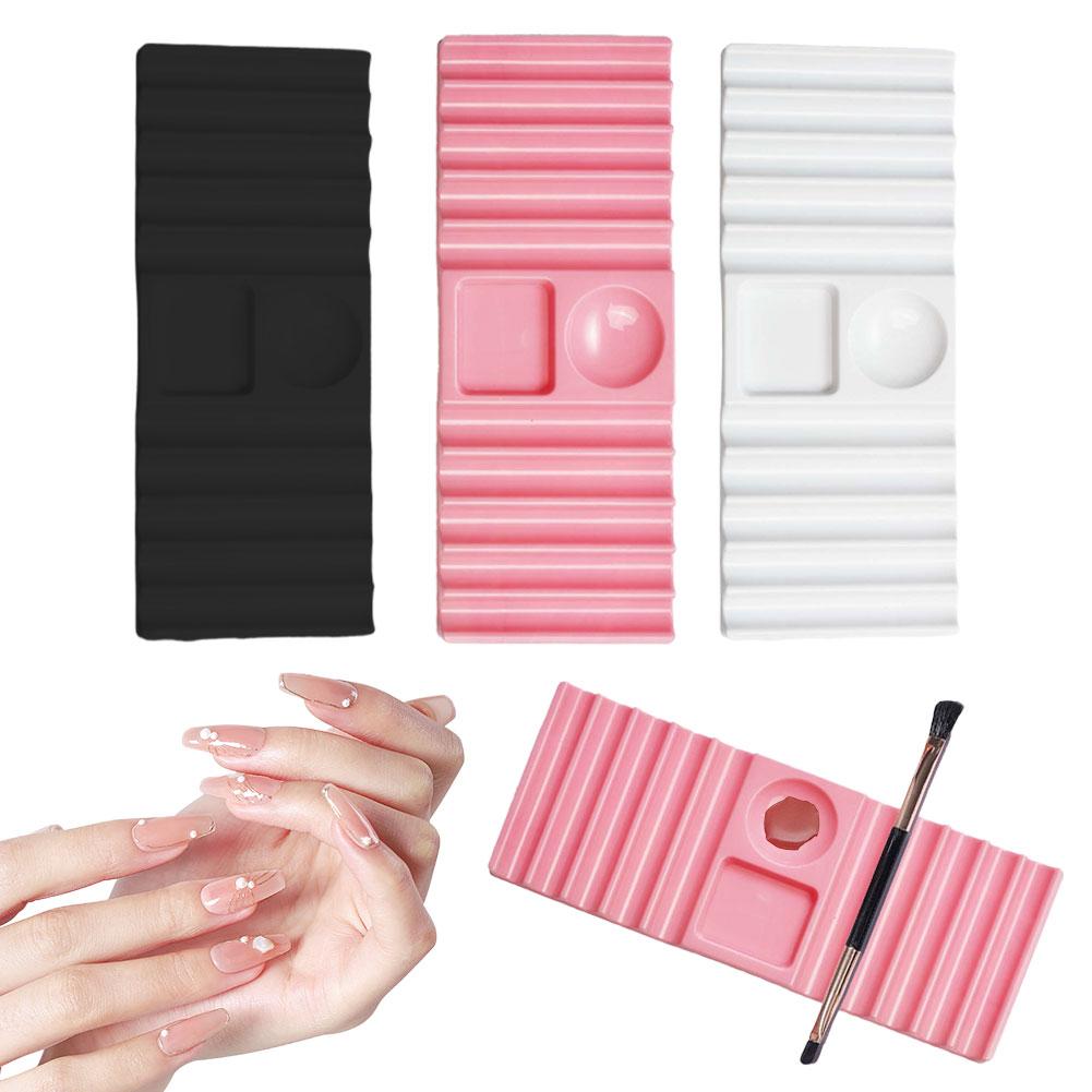 Nail Art Pen Holder Extension Nail Mold Tray Multifunctional Color Palette Pen Holder Carved Base Placement Storage Rack Tool