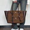 Tote Bag Same Style Women's Bag Autumn/Winter Matte Leather Commuter Bag Premium High Capacity Tote Bag Single Shoulder