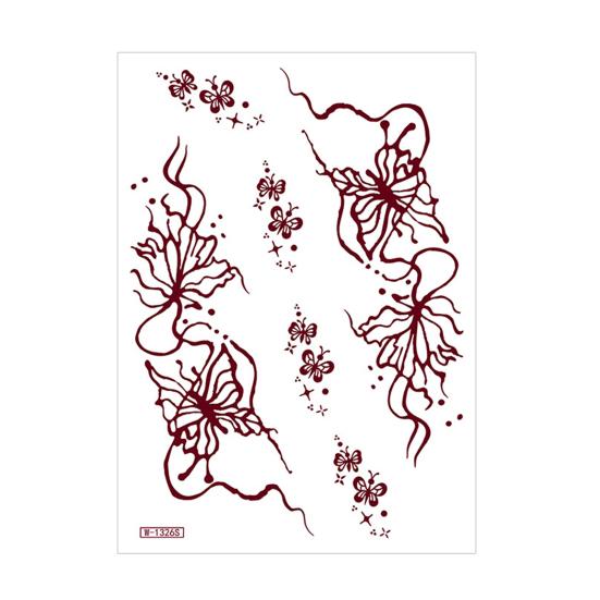 Yousheng Temporary Tattoo Sticker, Flower Lace Lotus Pattern Fake Tattoos for Women Men, Waterproof DIY Face Arm Leg Body Art Decoration