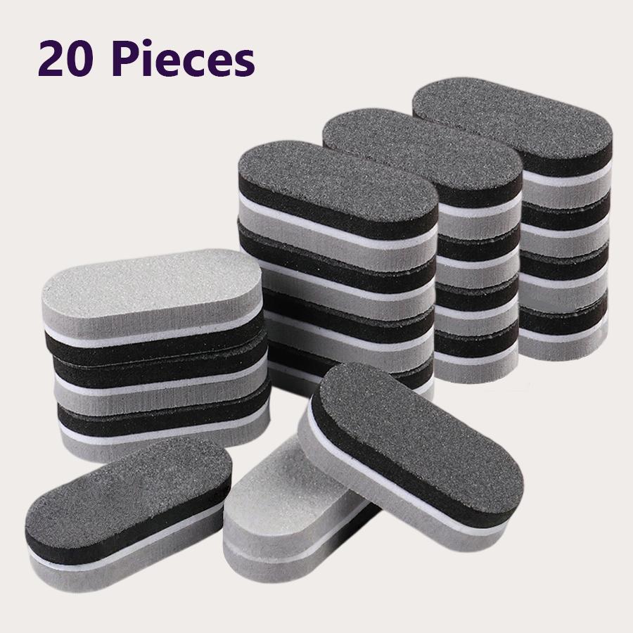 10/20Pcs Mini Nail Buffer Block Sponge Files, Double Color Buffing Sanding File Pedicure Manicure Tool Acrylic Gel Salon Supplies Accessories