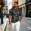 Men's Short Sleeve Hoodie Casual Retro Lightweight Camouflage Print
