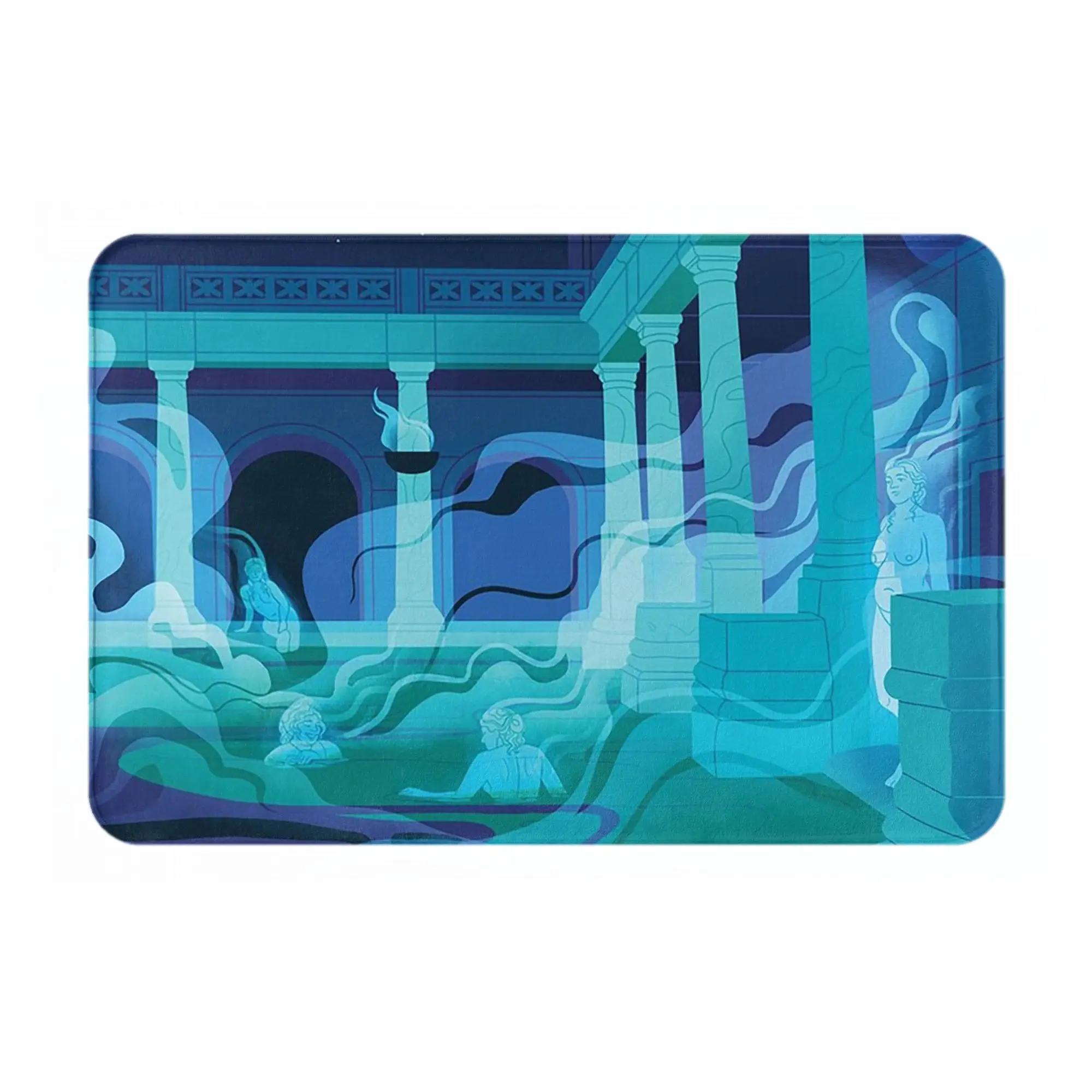 Night at the Baths - Aqua Anti-slip Doormat Floor Mat Dust-proo Carpet Rug for Kitchen Entrance Home Living room Footpad Mats 40x60cm