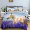 Horse Bedding Sets Single Double Queen King Size Quilt Duvet Cover Set with Pillowcase Animal 2/3pcs Polyester Comforter Cover