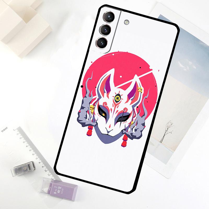 

Japanese Style Fox Phone Case For Samsung Galaxy S20 FE S21 S22 S23 S24 S25 S26 Ultra S10 S25 Plus S25 FE Cover Galaxy S23 FE