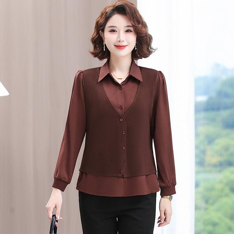 Spring Women s Layered Knit Sweater - Plus Size, Loose Fit 2XL