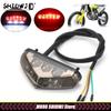 Mini Motorcycle LED Tail License Light Rear Brake Lamp For Dirt Bike ATV Chopper Scooter Cruiser Moto Number Plate Taillight
