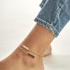 FITZGERALD LOVE Kulech Bar Ankle Gold Bracelet