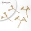 18K Gold Plated Brass Chains Extender For Jewellery,DIY 2-5 Rows Pearl Necklaces Making Accessories,Chain Connector For Jewelry