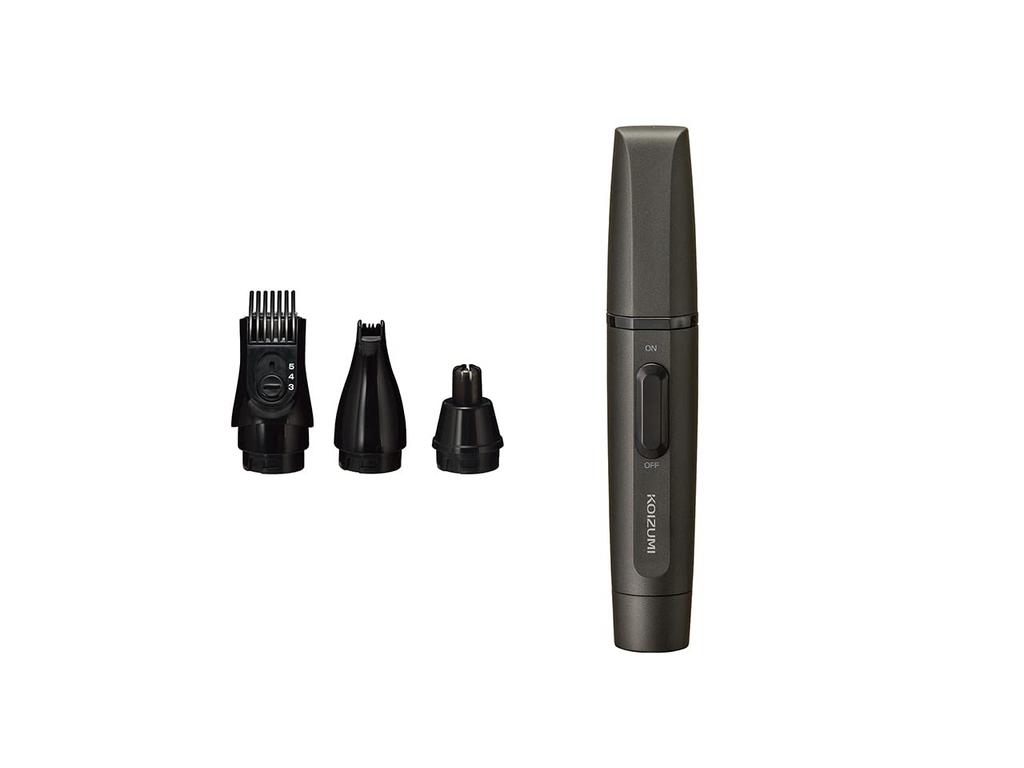 Kozumi Beard Nose Care Beard Trimmer with Nose Hair Trimmer for Battery Charcoal & Men, Operated, Gray, KMC-0641/H