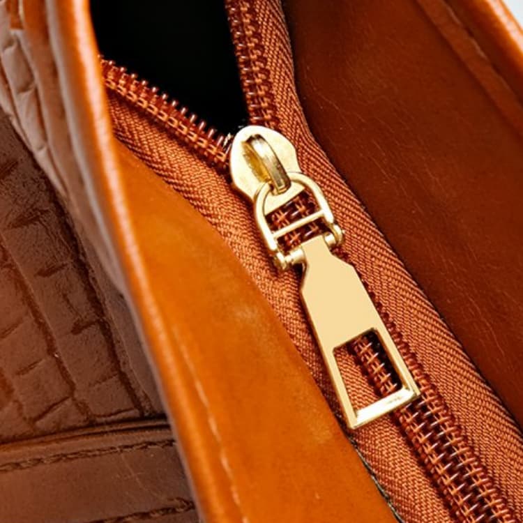 Duża torba shopper damska na ramię z nadrukiem krokodyla