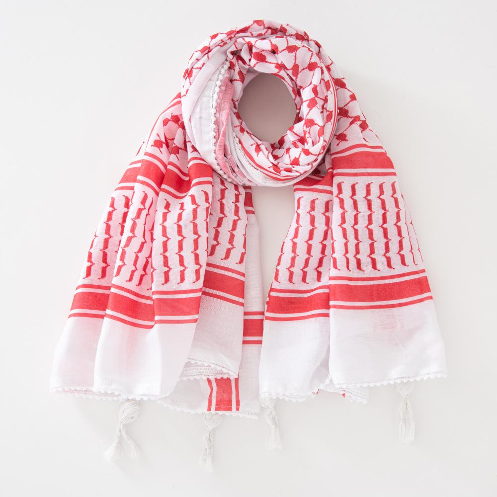 Квадратный Хиджаб Арабский Шемаг Мужской Мусульманский Платок на Голову Саудовская Кеффия Платки Шарф Исламская Одежда Мужской Тюрбан Бандана Masculina