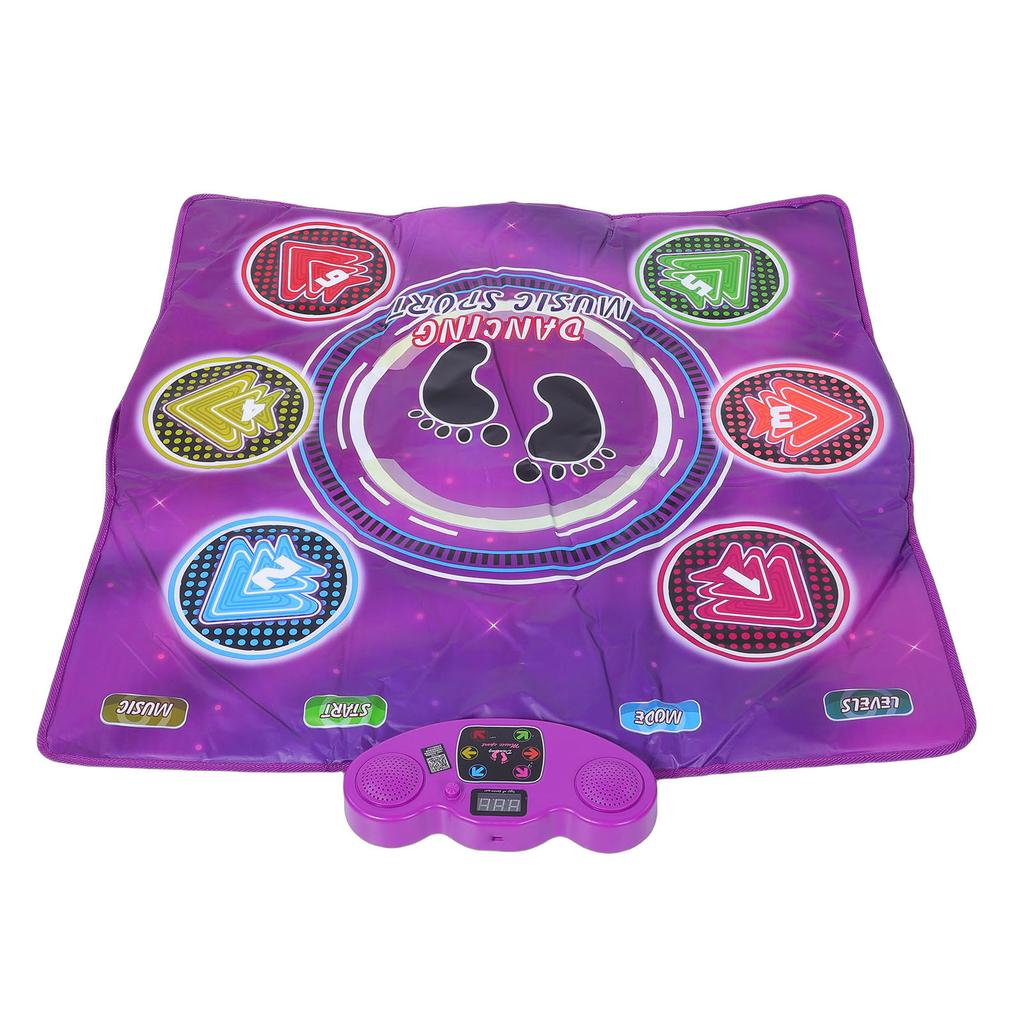 Dance Mat Toy for 3 to 12 Year Old Kids Wireless Bluetooth Adjustable Volume Electronic Dance Pad with Light Up 6