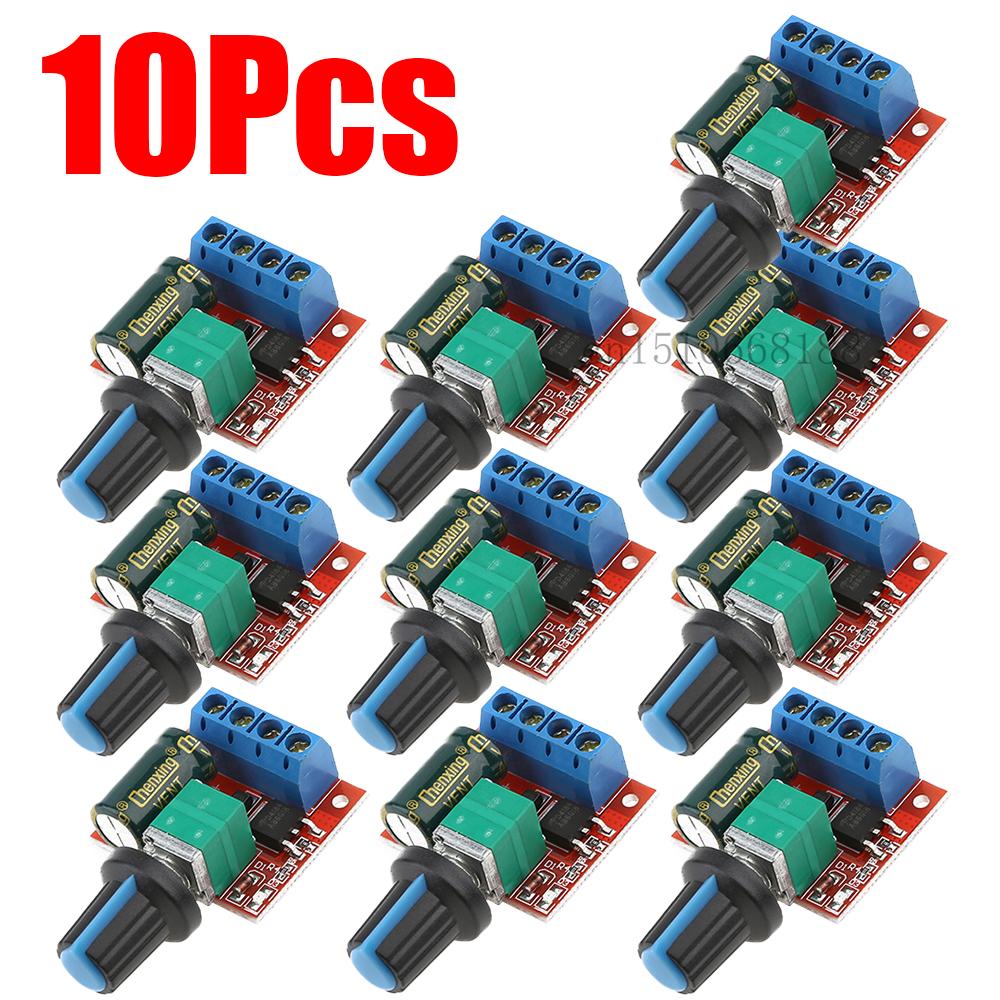 1-10Pc 5A 90W PWM 12V DC Motor Speed Controller Module DC-DC 4.5V-35V Low Voltage Motor Speed Controller Adjustable Drive Module