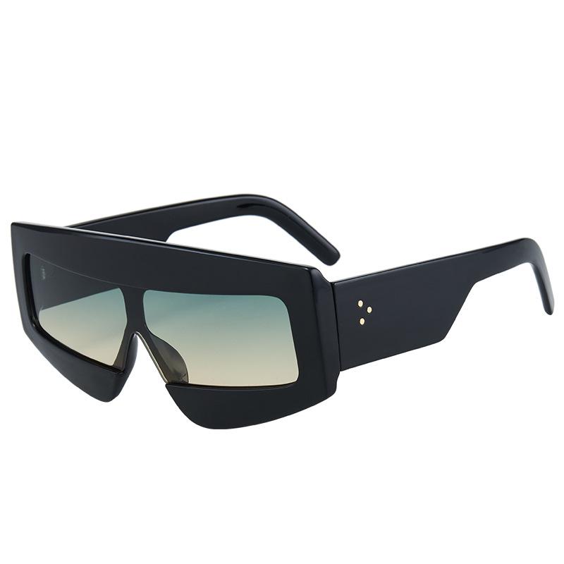 New Future Technology Sense Large Frame Sunglasses Irregular Concave Glasses European and American Street Hip Hop Rap Sunglasses