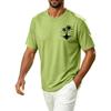 Men's Hawaiian Print Casual Crew Neck T Shirt Breathable Quick Dry Sports Short Sleeve Tee Lightweight Summer Shirt