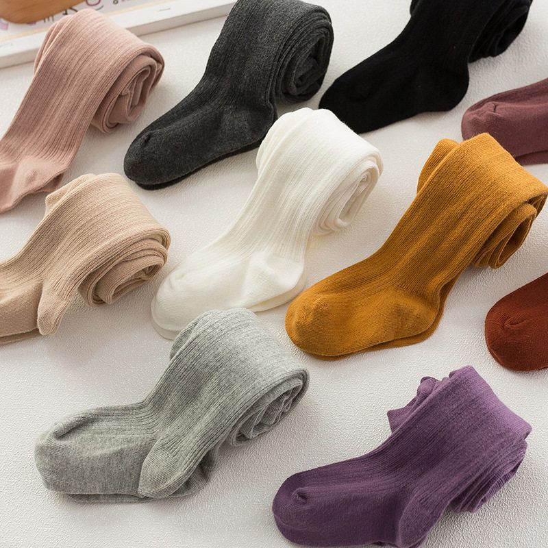 Children's Leggings Spring and Autumn Style Pure Cotton Tights Baby White Outerwear Leggings Thickened Girls' Pantyhose Trendy