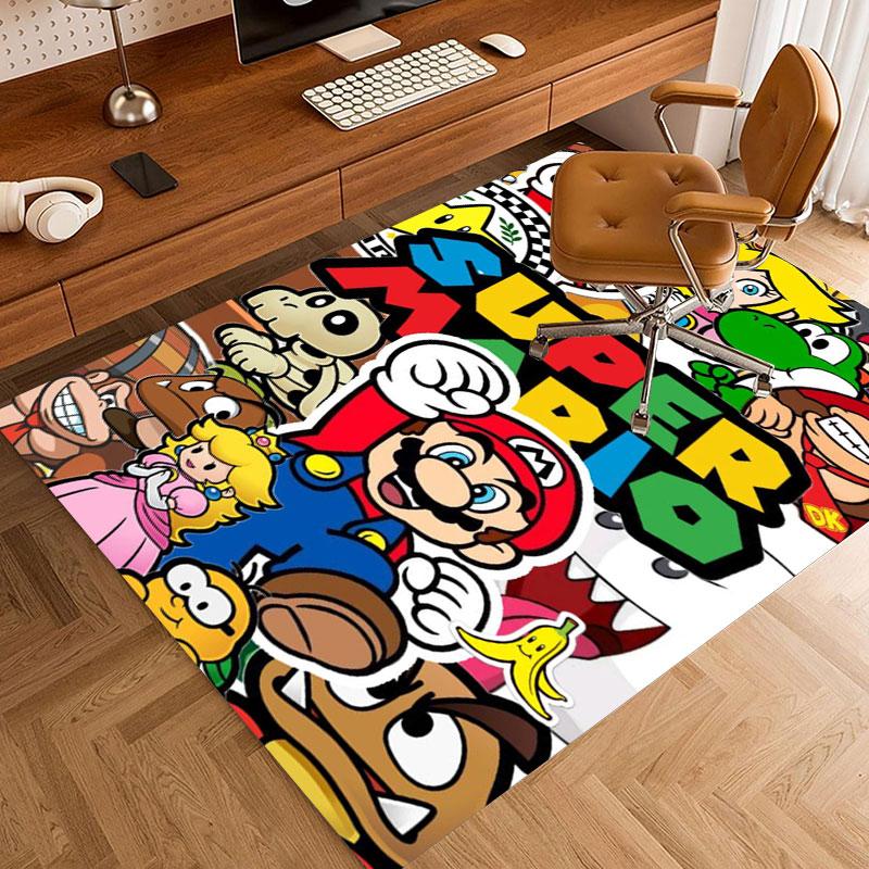 Super Mario Cartoon Carpets and Rug 3D Printing Carpet Floor Mat Living Room Bedroom Large Area Soft Carpet-JM007