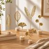 Flower Wrought Iron Ornaments Metal Art Ginkgo Leaf Ornament  Scandinavian Style