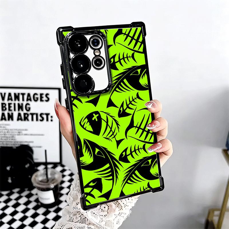 Horror Zombie Skeleton Green Soft Phone Case For Samsung Galaxy S26 Ultra S25 Edge S24 FE S23 Plus S22 S21 + S20 Plating Anti-Fa