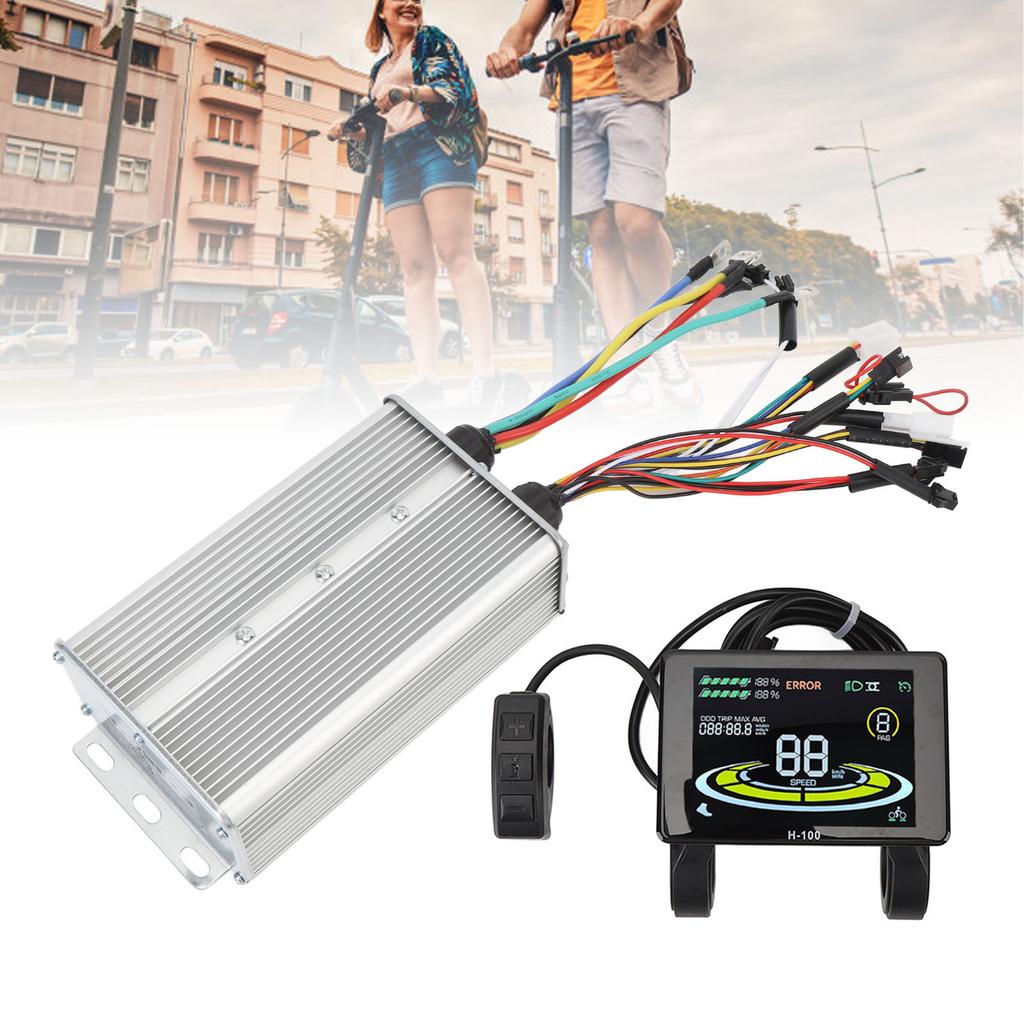 Electric Bike Controller Display Kit LCD Color Display and 60A 3 Mode Sine Wave Controller for 48V 60V 72V Motors