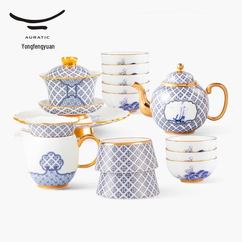 Yongfengyuan Peace Reigns Over Four Seas 18-Piece Ceramic Tea Set