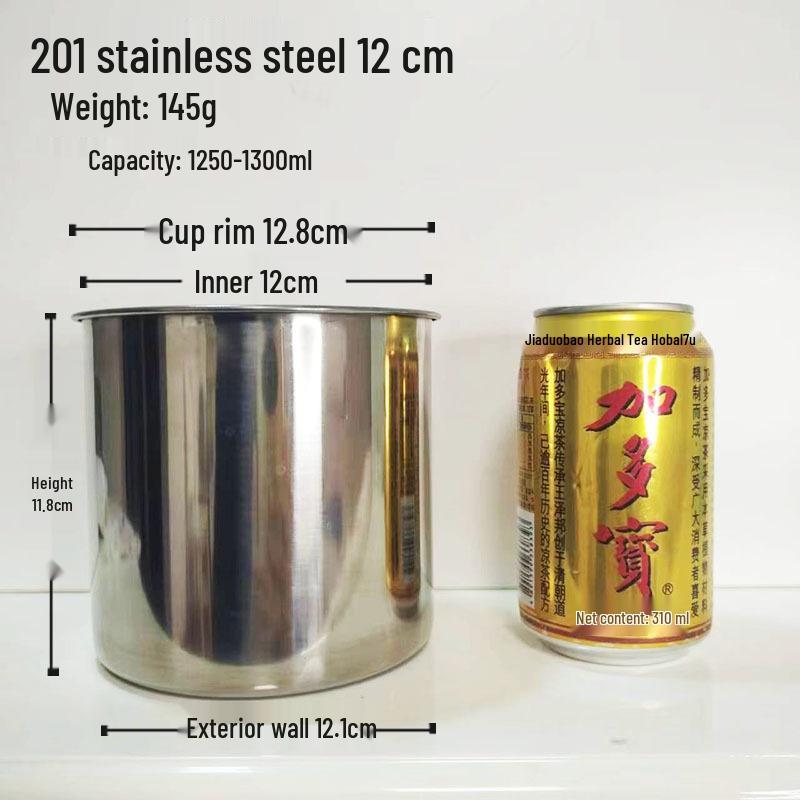 304 Stainless Steel Drop-proof Straight Cylinder Water Cup Without Handle.
