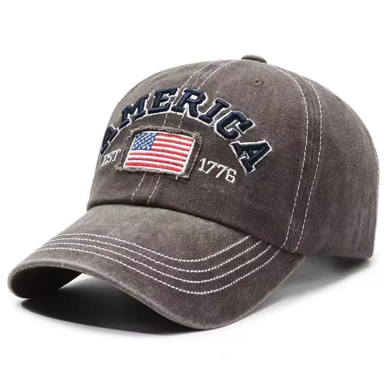 Gorra de Béisbol Snapback Lavada Estilo Vintage Americano con Visera para Hombres Mujeres Deportes Ocio Pesca Sombrero para el Sol