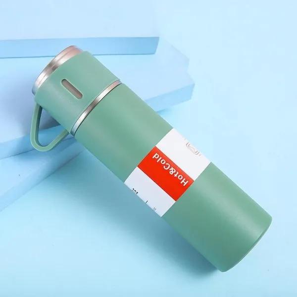 Vacuum Insulated Flask Stainless Steel Thermo Bottle with Cup for Coffee Tea 500ml Double-Layer Stainless