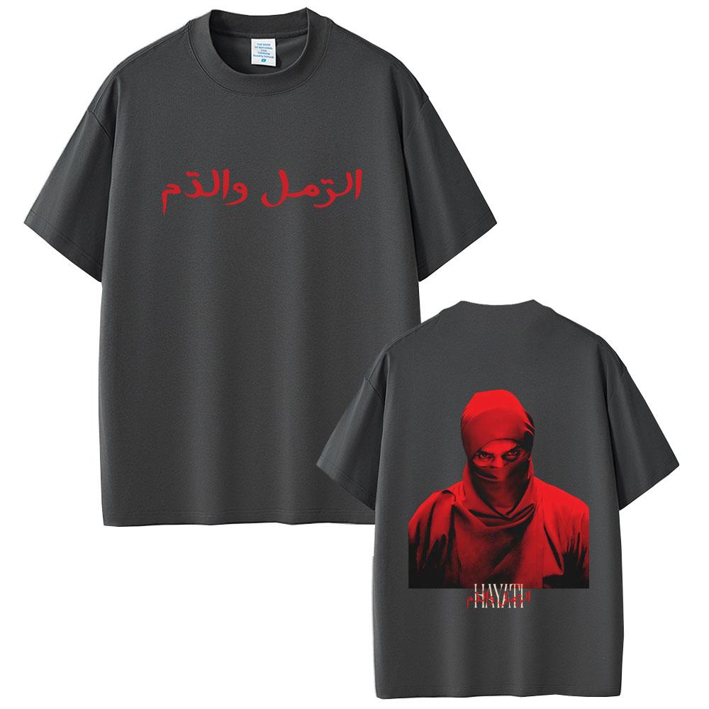 Hot Sale Rapper Niro HAYATI Album Graphic Tshirt Men Women Fashio Hip Hop Oversized Streetwear Male High Quality Cotton Tshirt