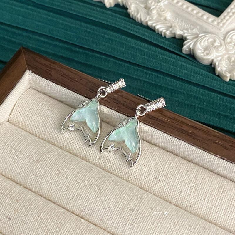 

Новая роскошная подвеска «Рыбий хвост Авроры», модный дизайн, серьги с цирконием, женские