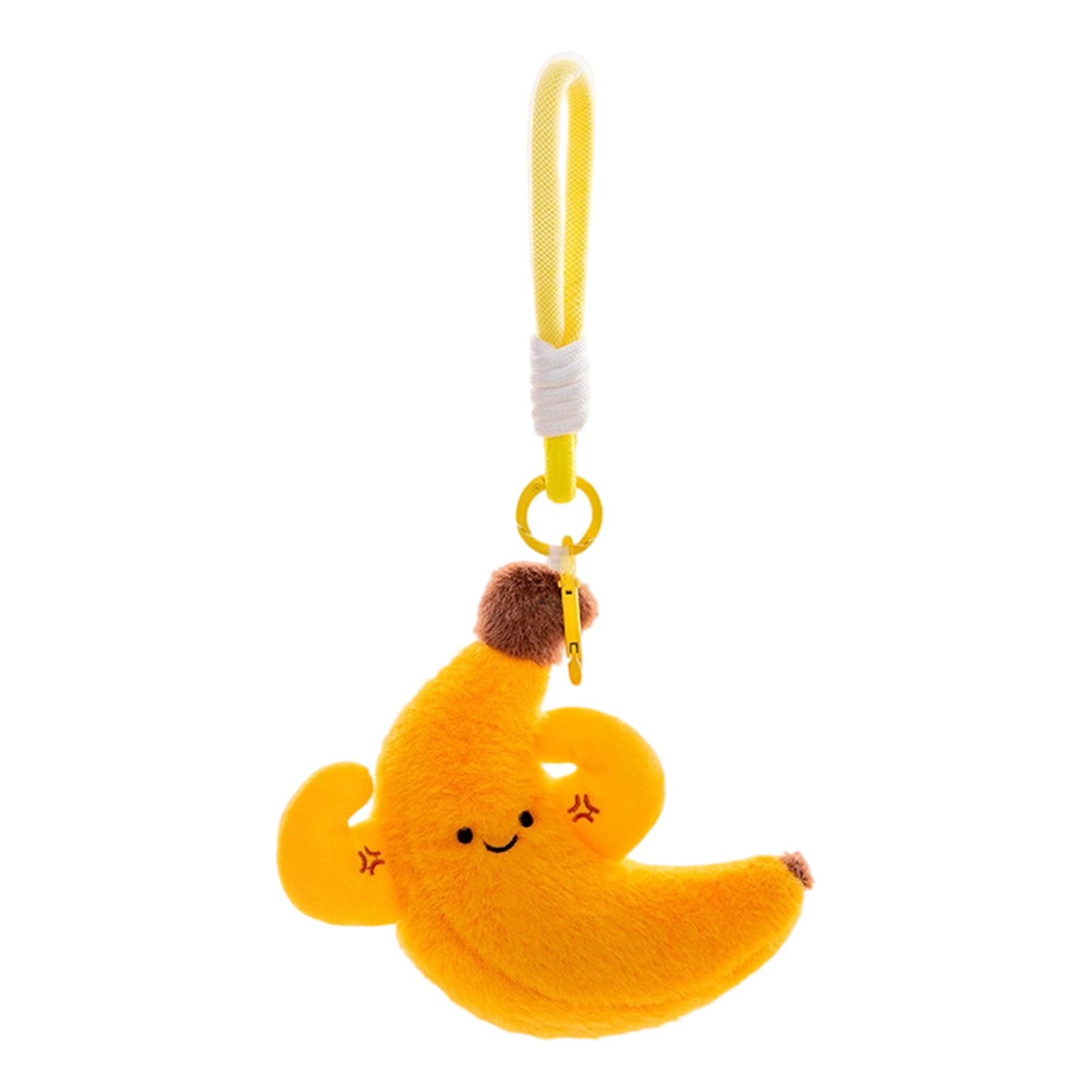 

Cartoon Fruit Plush Toy Doll Cute Pendant Creative Pineapple Backpack Pendant Exquisite Keychain One Size